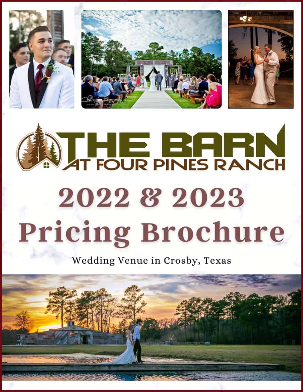 The Barn at Four Pines Ranch Pricing Pamphlet