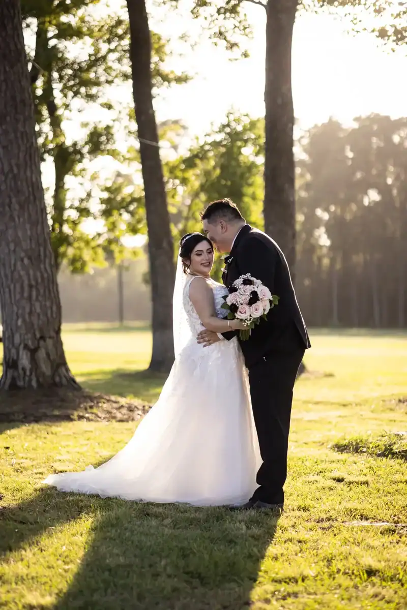 The Barn at Four Pines Ranch wedding couple in nature